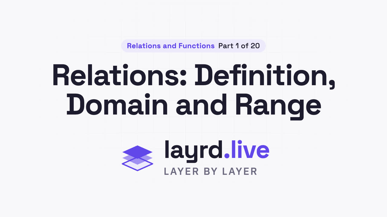 Relations: Definition, Domain and Range